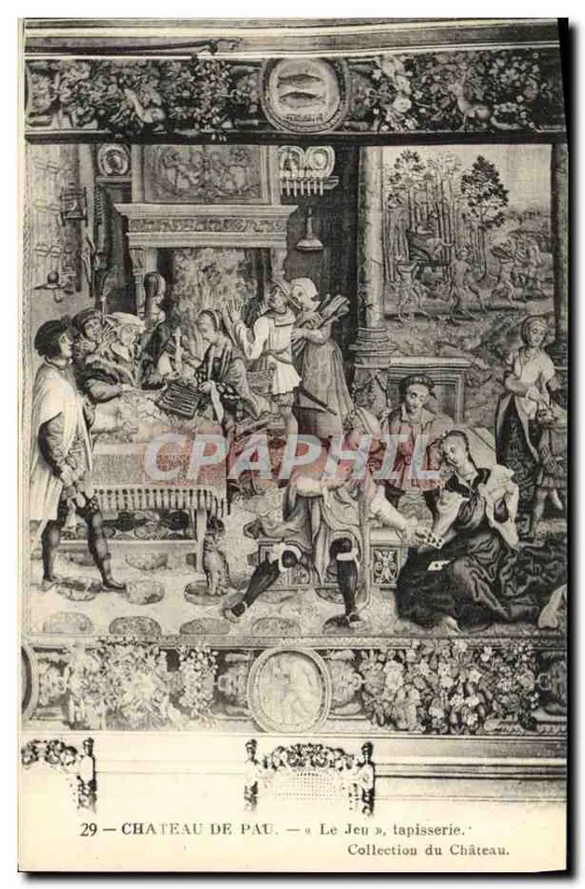 Schloss Pau — « Le Jeu », Wandteppich — Sammlung des Schlosses - Vorderseite