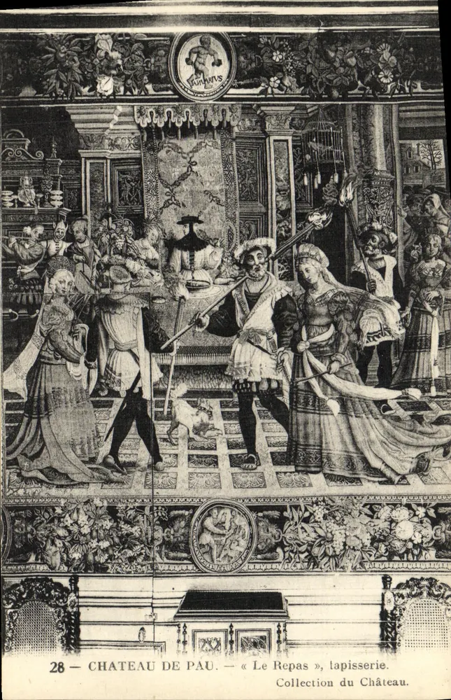 Château de Pau — « Le Repas », Wandteppich — Sammlung des Schlosses - Vorderseite