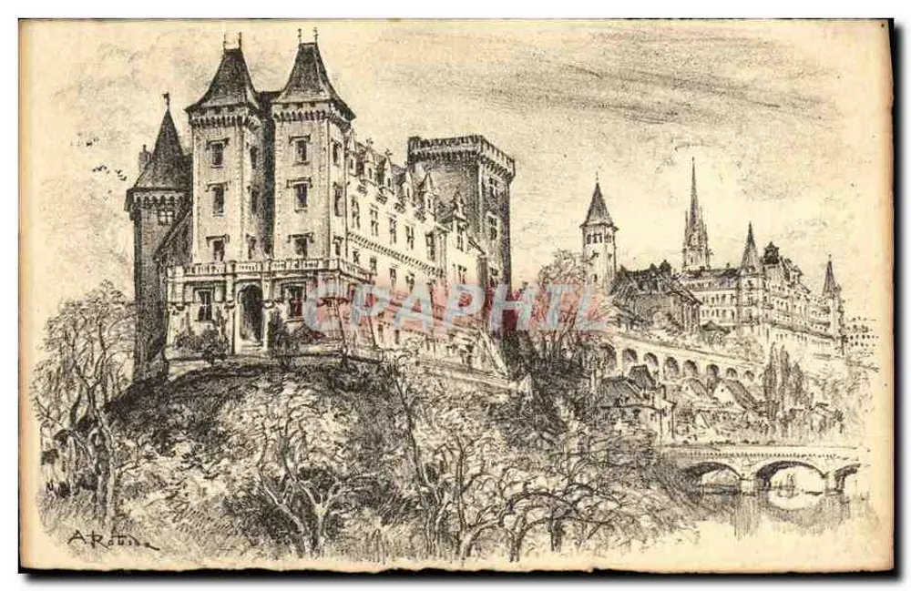Castelo de Pau — antiga residência dos reis de Navarra — editor ARTE - Frente