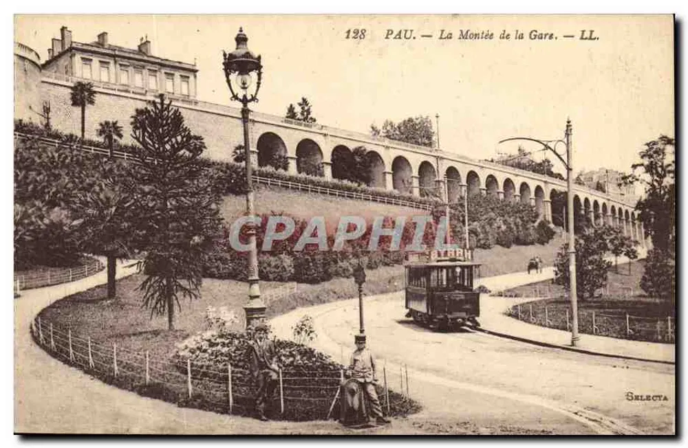 Pau — A Subida da Estação — LL. — Selecta, n° 128 - Frente