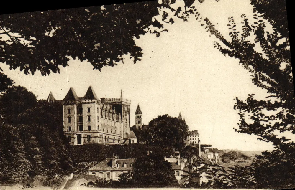 Pau - Schloss Henri IV — Ansicht des Parks — Phototypie Labouche Frères, Toulouse, n°47 - Vorderseite