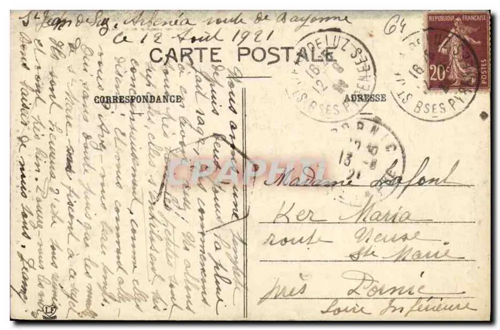 Les Basses-Pyrénées - O Castelo - Os Jardins - Pau - n°48 - Verso