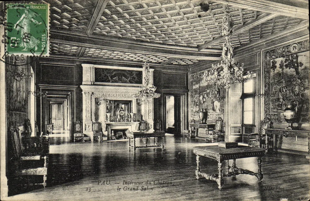 Pau — Innenansicht des Schlosses, der Große Saal — N.D. Fotografie n°23 - Vorderseite