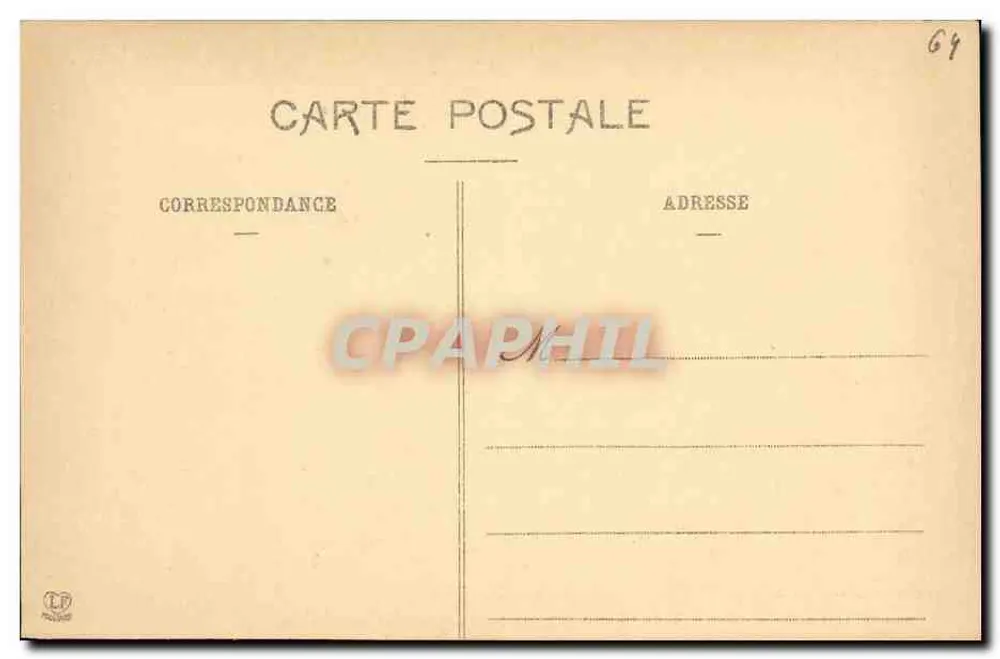 Die Basses-Pyrénées - Der Gave und die Pyrenäen, Ansicht von der Place Royale — Phototypie Labrouche, Toulouse, Nr. 680 - Rückseite