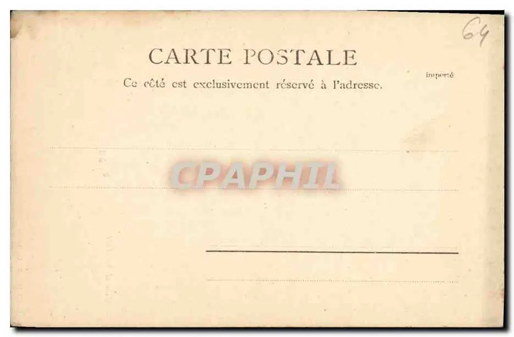 Geral Bourbaki — estátua monumental em Pau — R. & J. D. 10718 Dehin - Verso