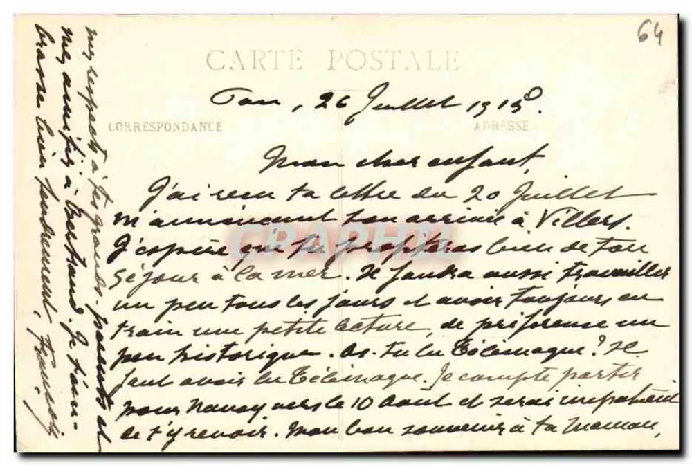 Pau — A Cadeia dos Pirineus — C. C. - 103 - Verso