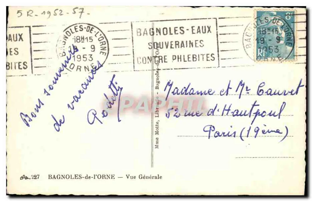 Bagnoles-de-l'Orne — Vista Geral — editor AB.227 - Verso