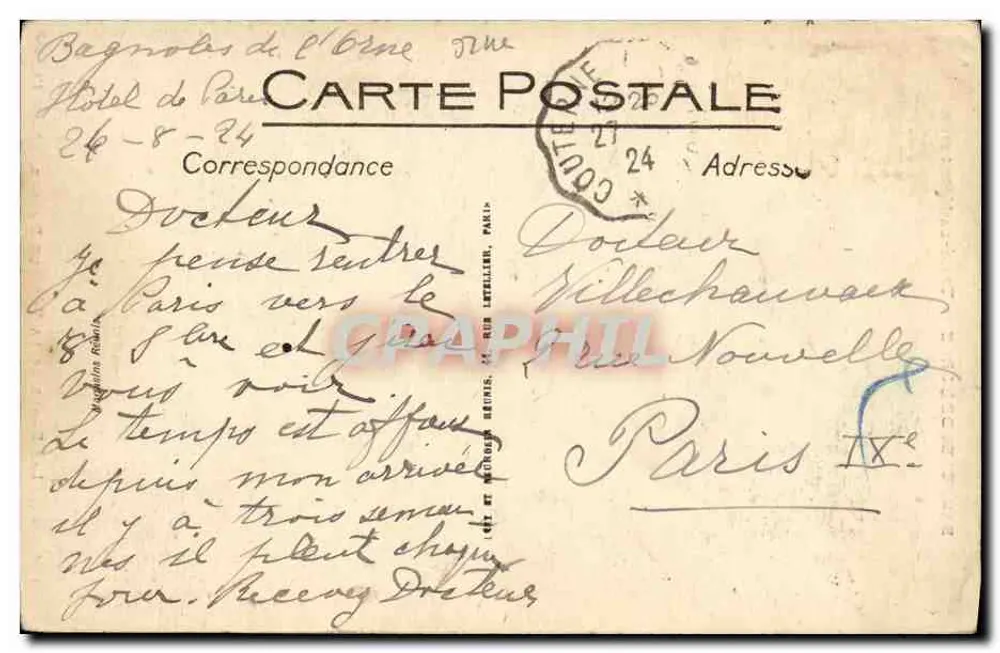 Bagnolles-de-l'Orne — Tessé-la-Madeleine. Die Ufer der Vée bei den Buardrs — LL. n° 129 - Rückseite