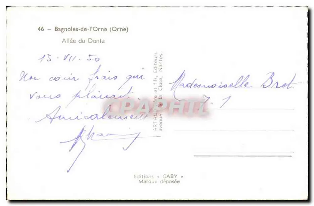 Viale del Dante — Bagnoles-de-l'Orne — Edizioni Gaby - Verso