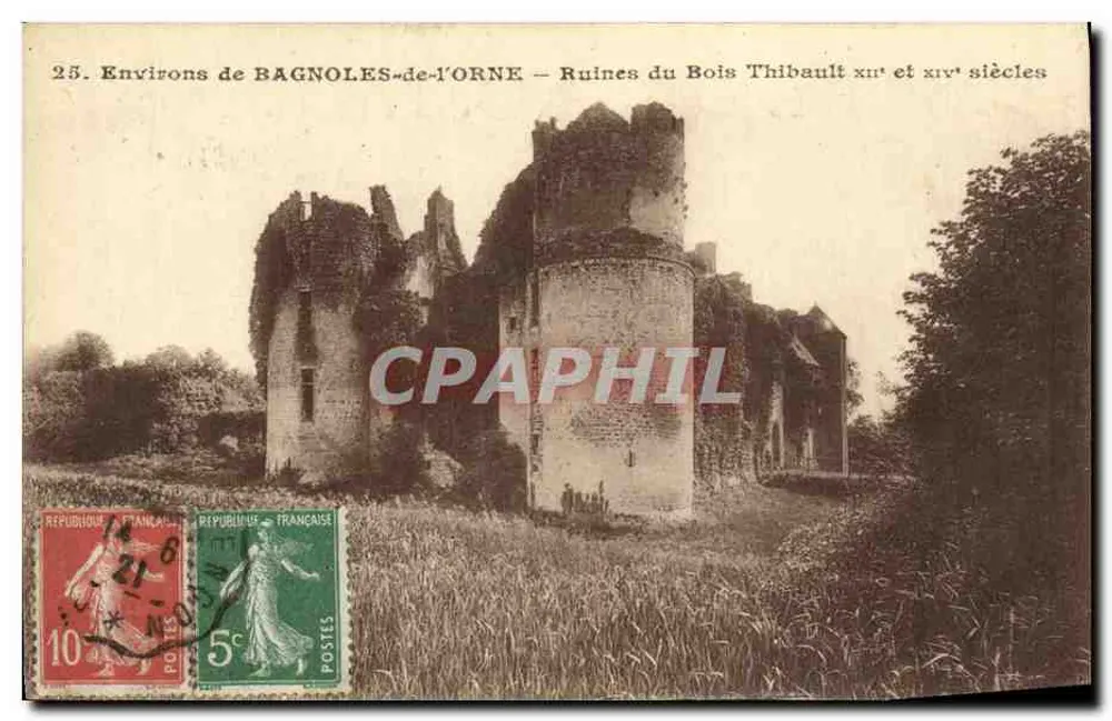 Ruinen des Bois Thibault — Umgebung von Bagnoles-de-l'Orne — unbekannter Verlag, Nr. 25 - Vorderseite