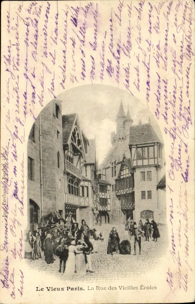 Alt Paris. Die Straße der Alten Schulen — J. Rerthaud, Baschet, n° 1 - Vorderseite