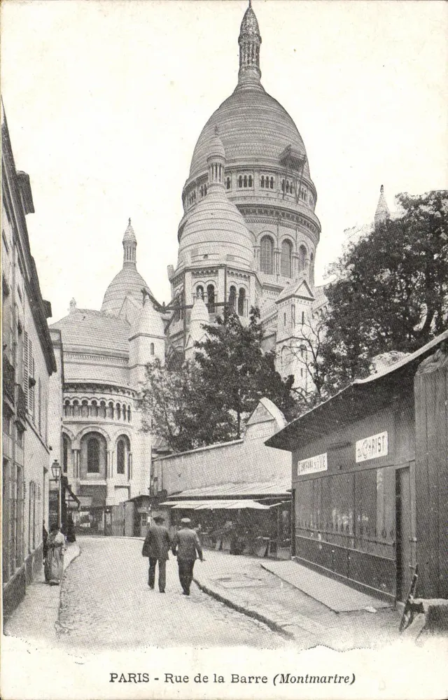 Paris - Rue de la Barre (Montmartre) — Ansicht der Basilika des Heiligen Herzens — unbekannter Verleger - Vorderseite