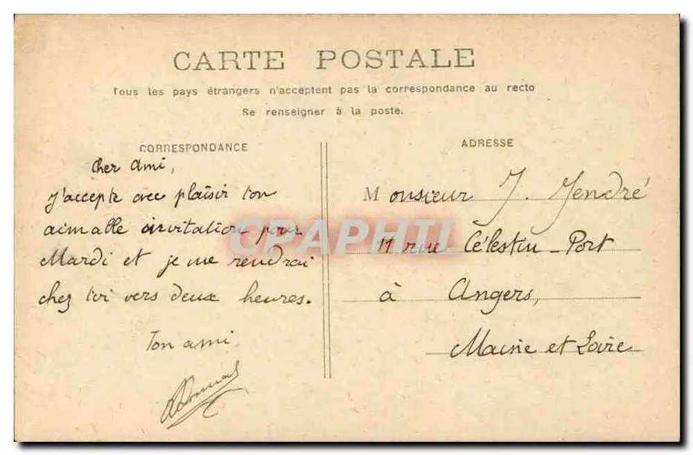 Paris - Rue de la Barre (Montmartre) — Ansicht der Basilika des Heiligen Herzens — unbekannter Verleger - Rückseite