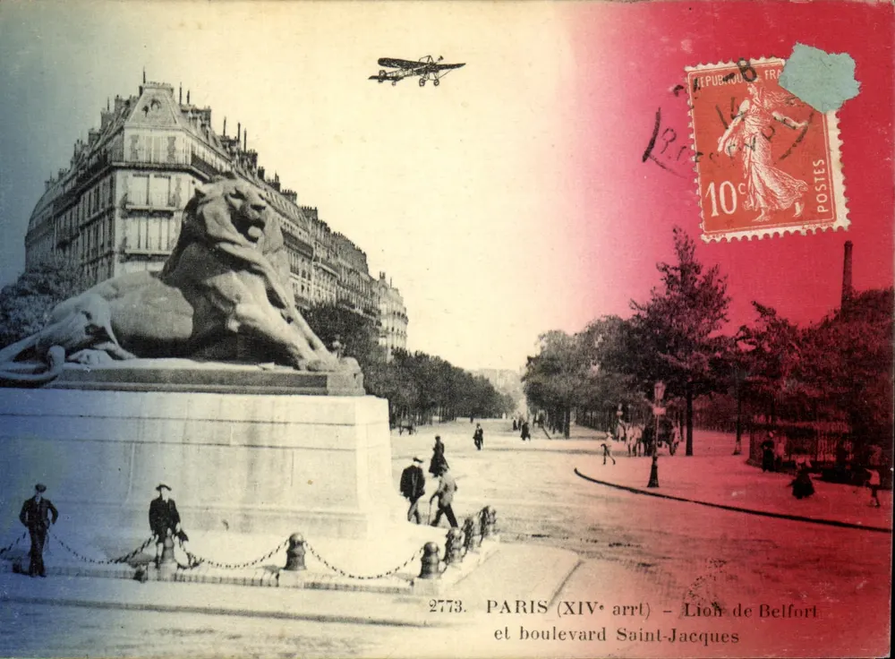 Paris (XIVe arrt) - Lion de Belfort und Boulevard Saint-Jacques — F. Fleury, photo-imp. ed., Paris, n°2773 - Vorderseite