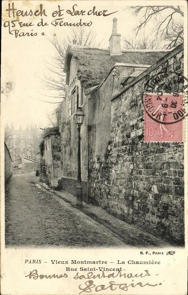 Paris - Alt-Montmartre - La Chaumière - Rue Saint-Vincent — B. F., Paris - Vorderseite