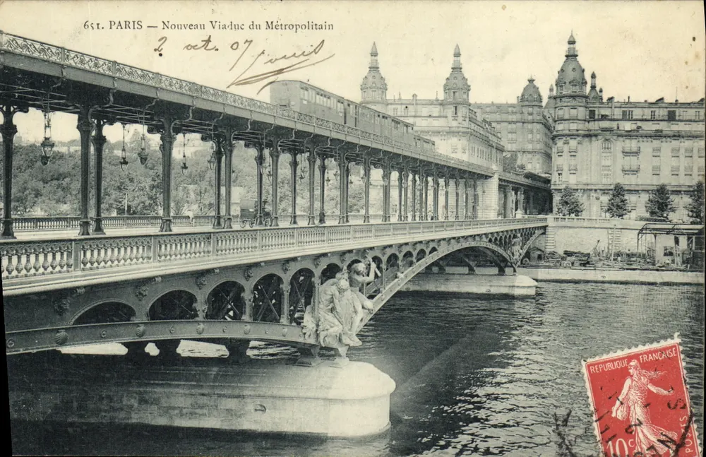 Paris — Neuer Viadukt des Métropolitain — unbekannter Verlag, Seriennummer 651 - Vorderseite