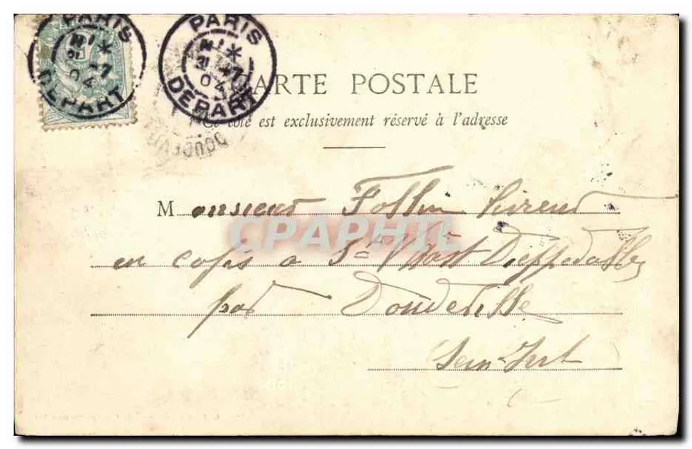 Paris - Rue de Lyon — vue de la place de la Bastille avec la Tour de l'Horloge, éditeur L. F. et V., Paris, n° 141 - Verso