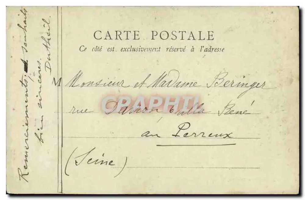 Die Buden der Rue du Rempart — Alt-Paris — Verlag Rosachen - Rückseite