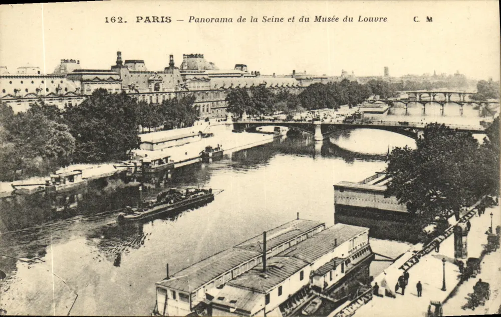 Paris — Panorama der Seine und des Louvre-Museums — C.M. n°162 - Vorderseite
