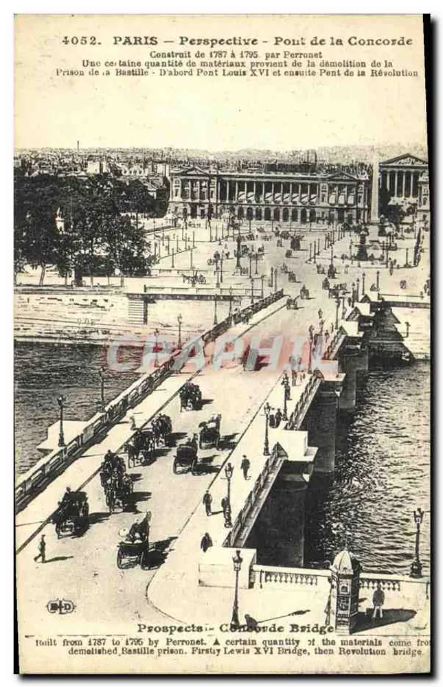PARIS — Perspectiva — Ponte da Concórdia — IMP. LE DELEY, PARIS - Frente