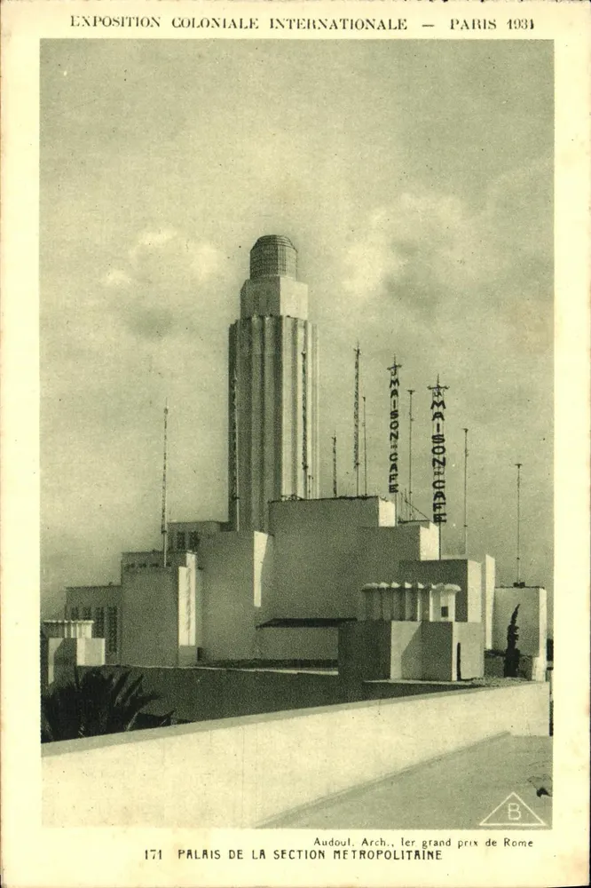 Palast der Metropolitischen Abteilung — Internationale Kolonialausstellung — Paris 1931 - Vorderseite