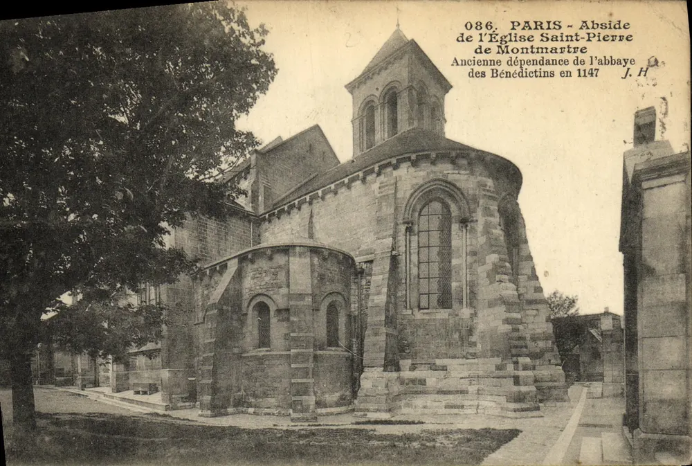 Paris - Apsis der Kirche Saint-Pierre de Montmartre — Ehemalige Abhängigkeit der Benediktinerabtei aus dem Jahr 1147 — J.H. n° 086 - Vorderseite
