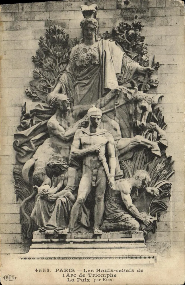 Paris — Die Reliefs des Triumphbogens — Der Frieden (von Etex) - Vorderseite