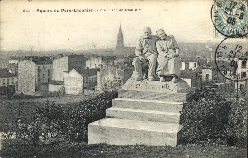 Plaza del Père-Lachaise (xxe arr.) — 'El Declive' — El Declive - Anverso