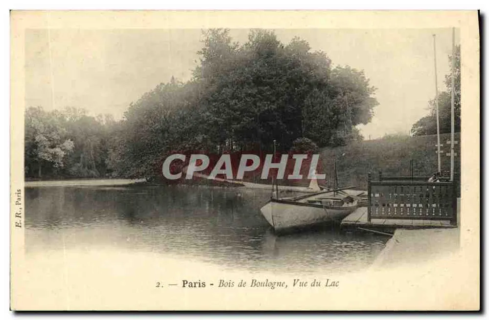 Paris - Bois de Boulogne, Ansicht des Sees — E.R. Paris, Nr. 2 - Vorderseite