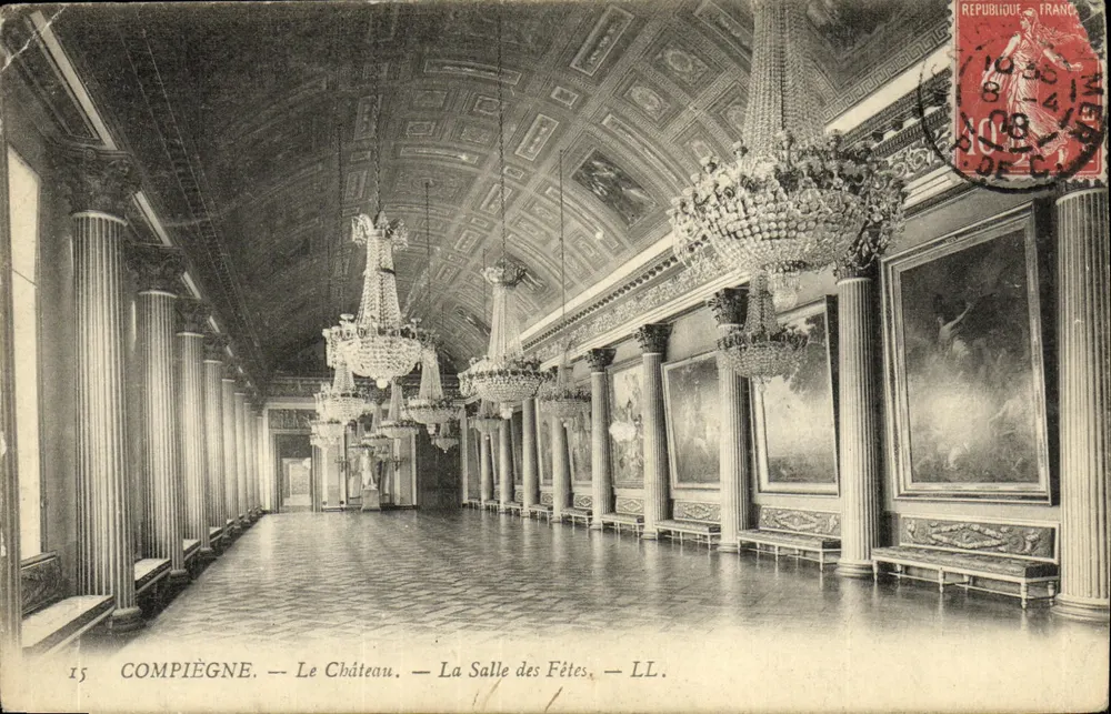 Compiègne — Das Schloss — Die Festsaal — LL. - Vorderseite