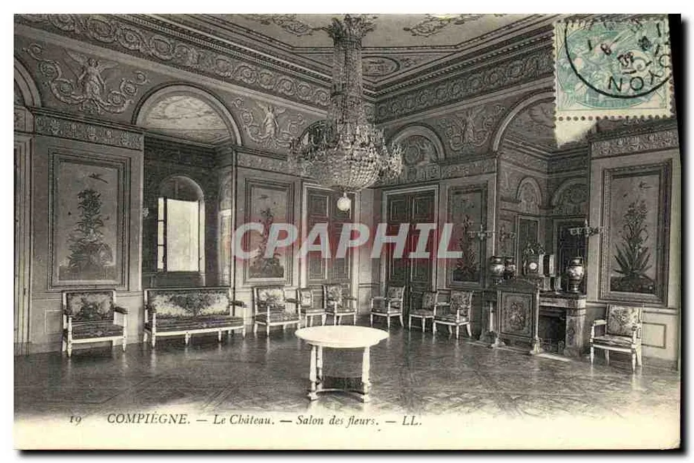 Compiègne — O Castelo — Salão das Flores — LL. - Frente