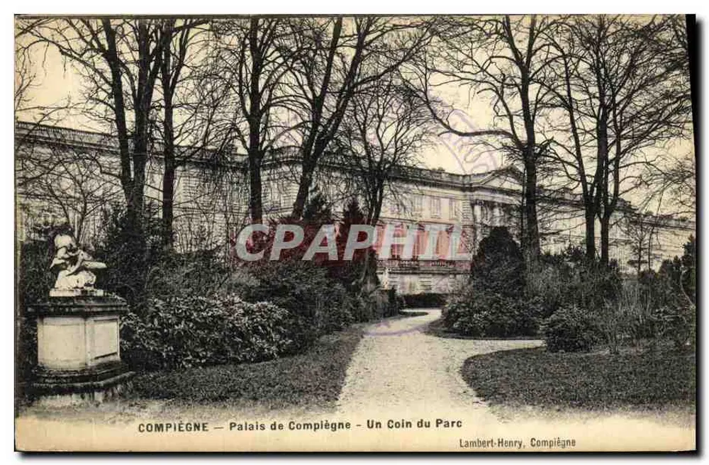 Compiègne — Palácio de Compiègne — Um Canto do Parque — Lambert-Henry, Compiègne - Frente