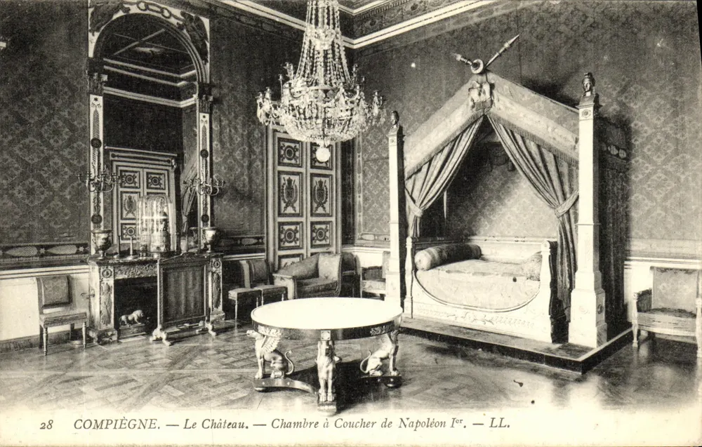 Compiègne — Das Schloss — Schlafzimmer von Napoleon I. — LL. — Nr. 28 - Vorderseite