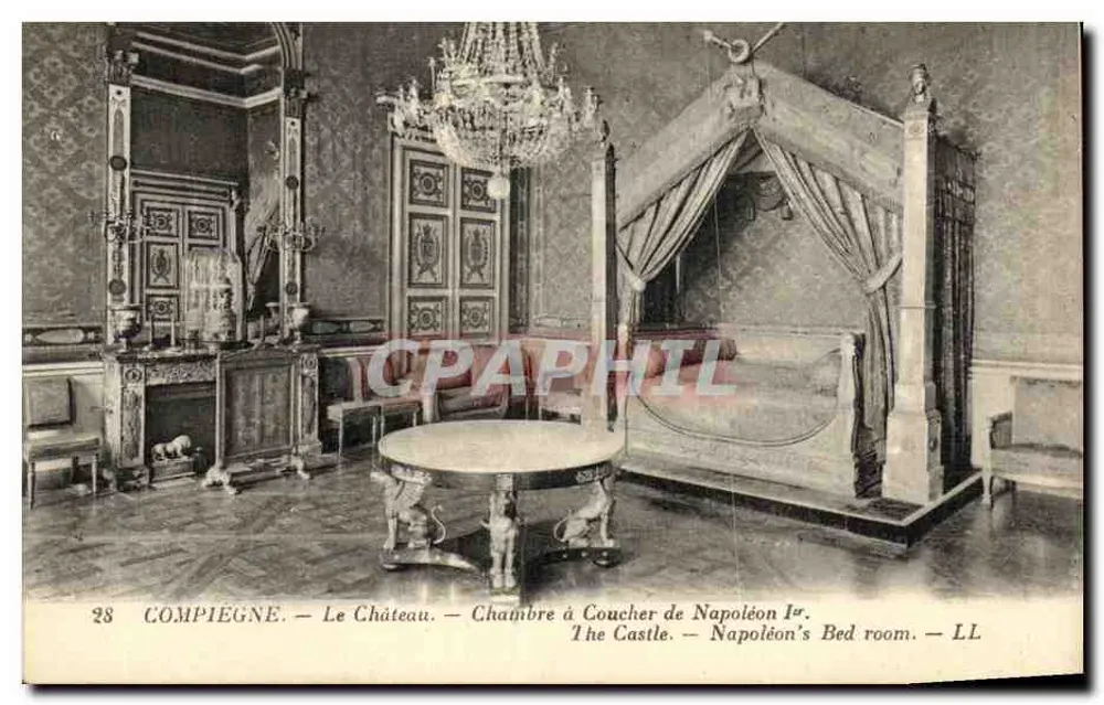Compiègne — Chambre à Coucher de Napoléon Ier — Le Château — éditeur LL - Vorderseite