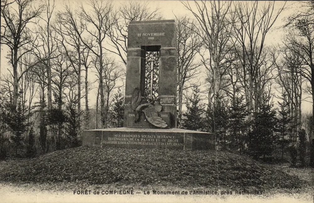 Armistizemonument — Wald von Compiègne, nahe Rémondes — Verlag L'Hoste, Paris - Vorderseite