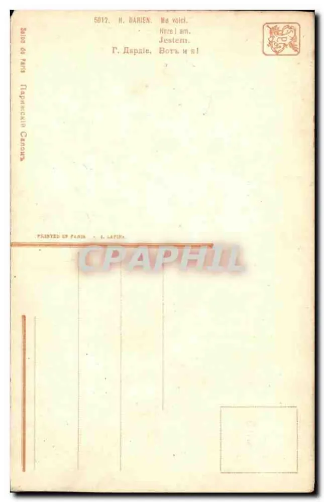 Mulher em uma cozinha — cena de vida — H. Darien, n° 5012 - Verso