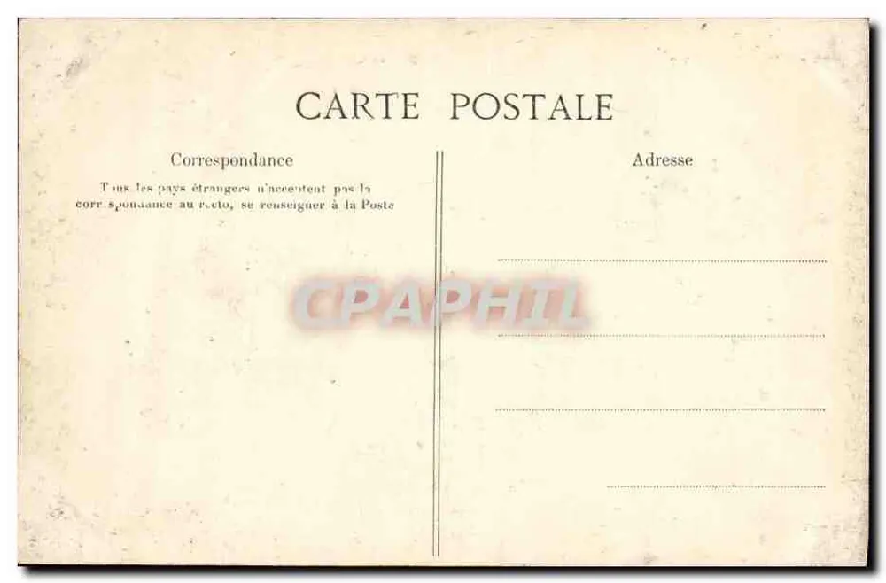 Parigi — vista panoramica con lettere ritagliate — editore sconosciuto - Verso