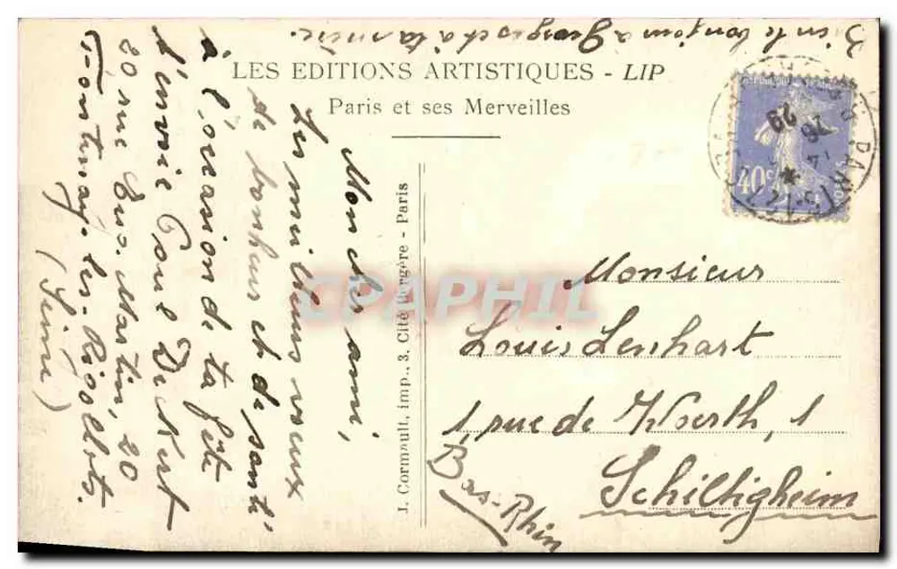 PARIS — Panorama in der Nähe der Notre-Dame und der Île St-Louis — LIP - Rückseite