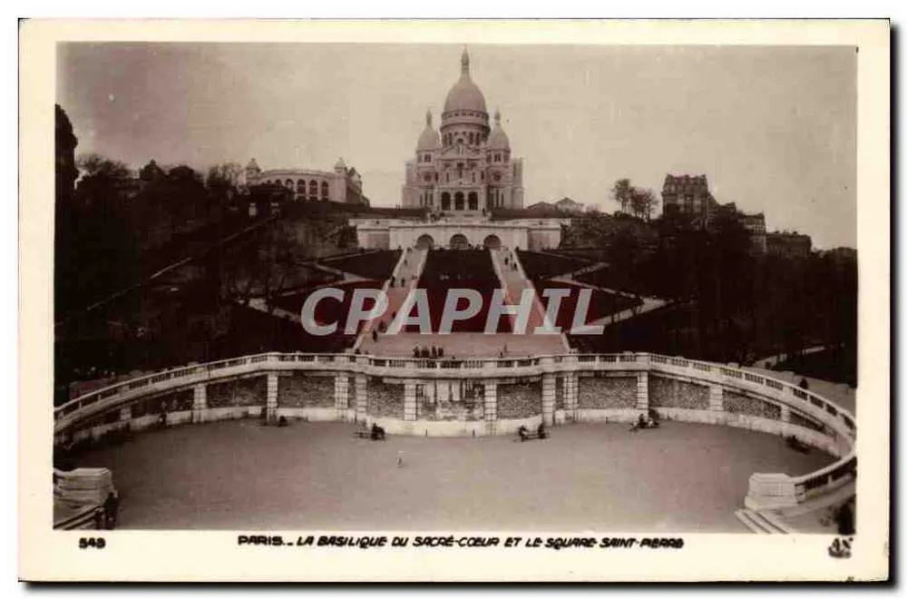 Paris — Die Basilika des Heiligen Herzens und der Square Saint-Pierre — n°549 - Vorderseite