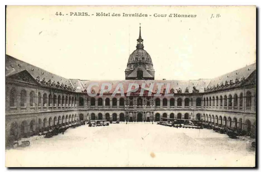 Paris - Hotel dos Invalidos - Cour d'Honneur — J.H. — n°44 - Frente