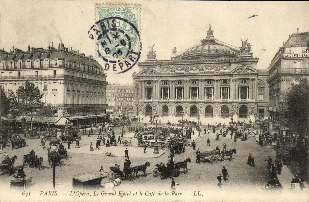 PARIS — Das Opernhaus, das Grand Hôtel und das Café de la Paix — LL. — n° 641 - Vorderseite