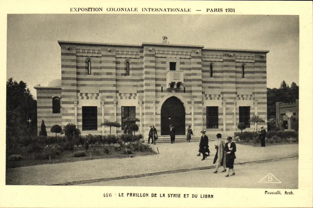 Pavillon Syrien und Libanon — Internationale Kolonialausstellung — Paris 1931 — Moussalli, Arch. - Vorderseite