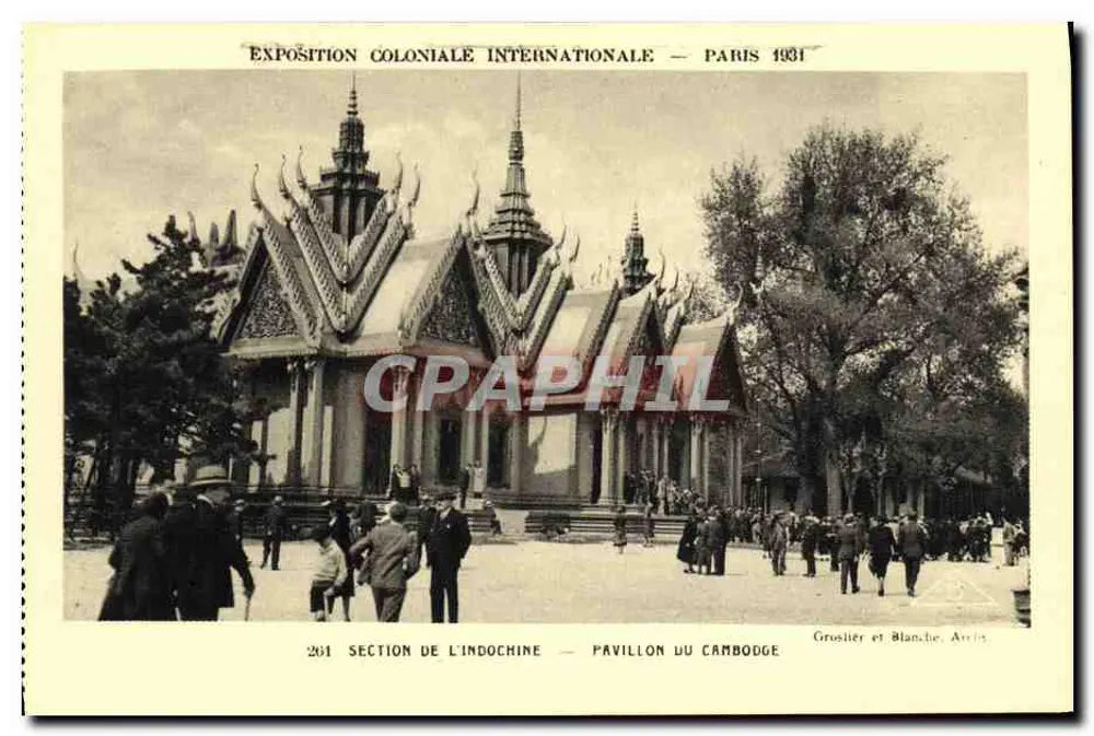 Pavillon des Kambodschas — Internationale Kolonialausstellung — Paris 1931 - Vorderseite