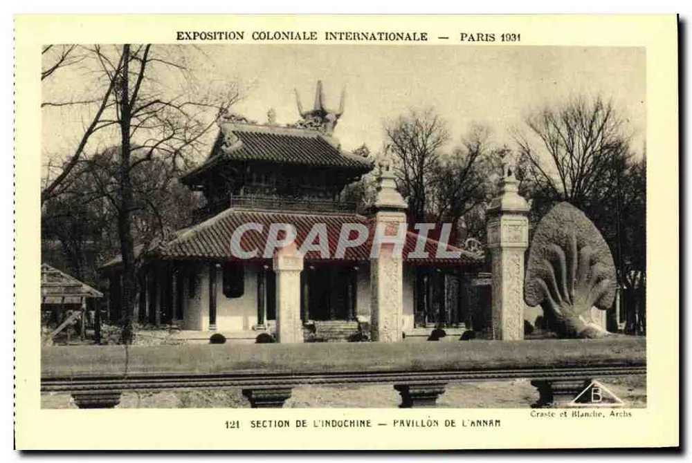 Pavillon von Annam — Internationale Kolonialausstellung — Paris 1931 — Graste et Blanche, Archs - Vorderseite