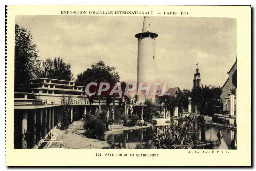 Pavillon der Guadeloupe — Internationale Kolonialausstellung — Paris 1931 - Vorderseite