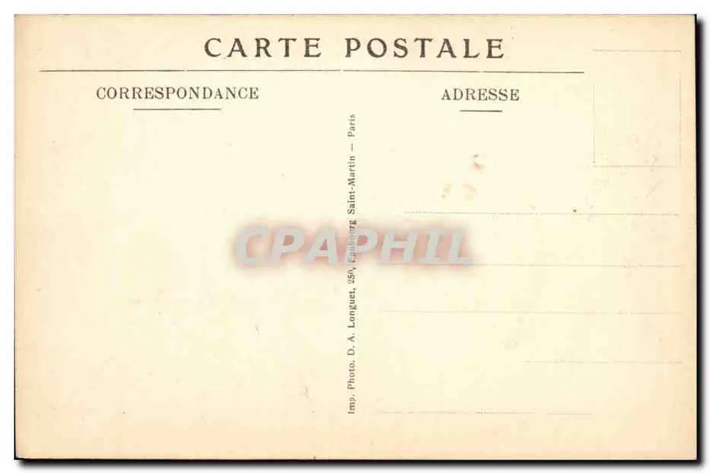 Hôpital du Jardin — Pavillon der tunesischen (31 Betten) — R. M. M. - Rückseite