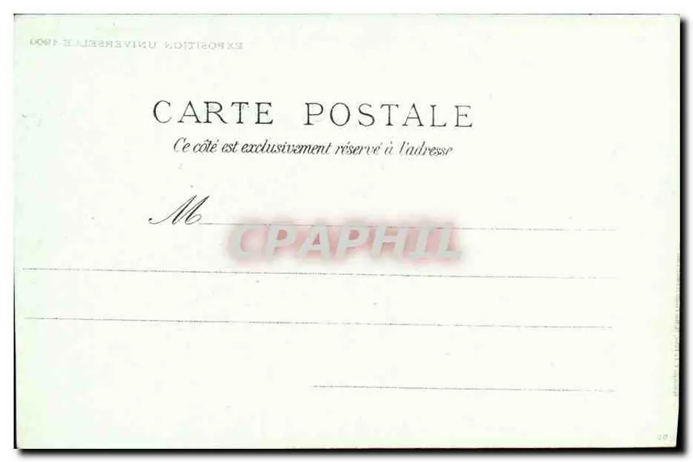 Austrália — Exposição Universal de 1900 — Edição E. Le Beller, 72, Rue Claude Bernard, Paris - Verso