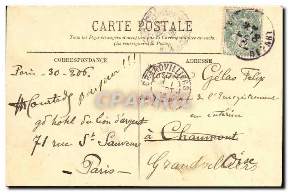 PARIS — O Arco do Triunfo e os Campos-Élisée — LL. - Verso