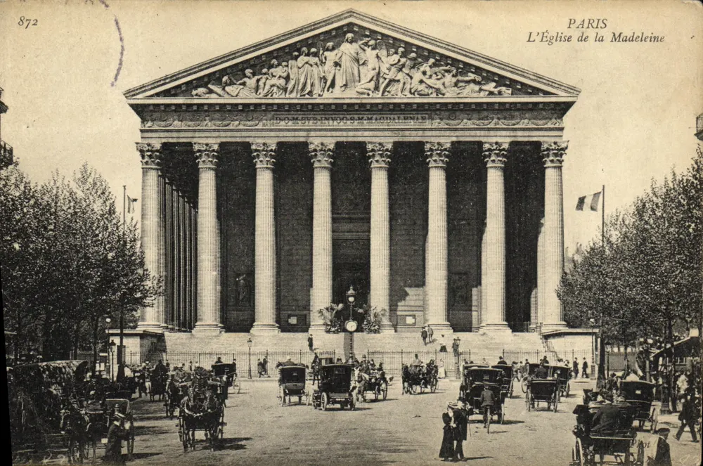 Paris — A Igreja da Madeleine — editor anônimo, n° 872 - Frente