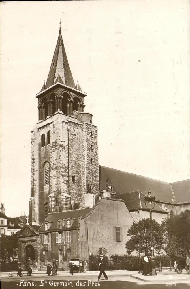Paris. Saint-Germain-des-Prés — Igreja com sua torre — editor SPS, n° 585 - Frente